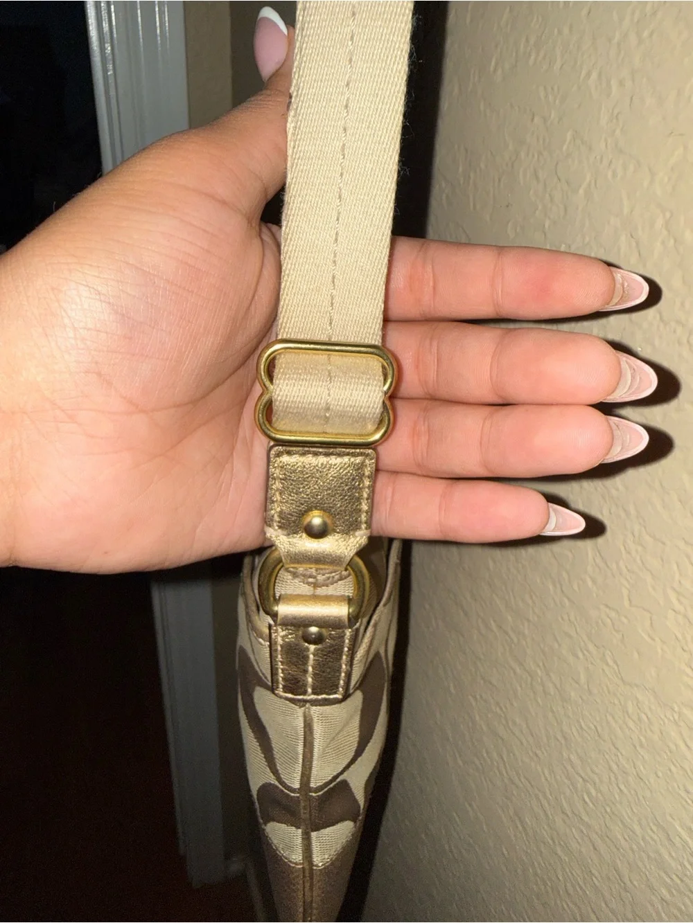 Coach Signature Canvas Crossbody in Brown and Tan